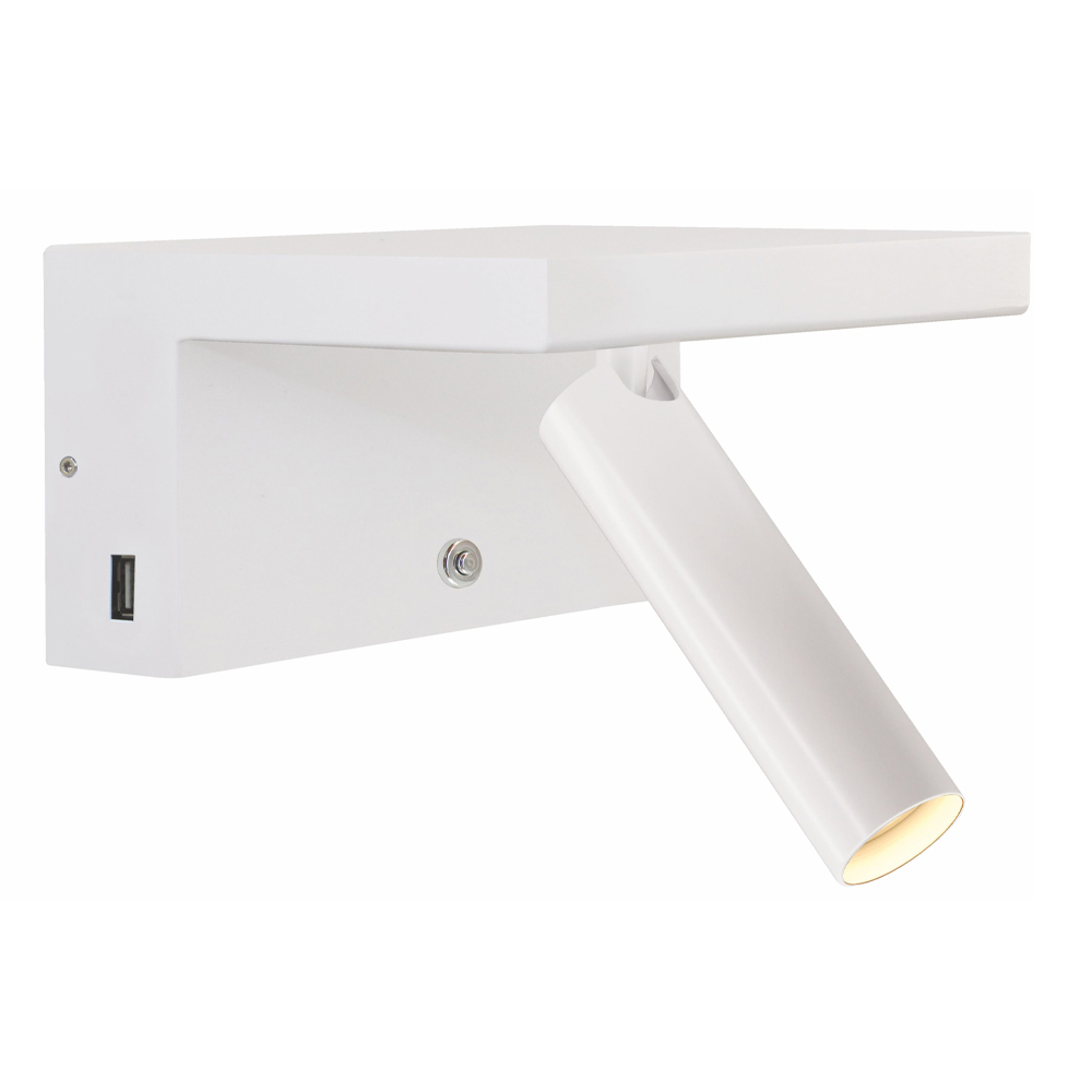 Lampada Da Parete LED Design Moderno Con Faretti Mobili Orientabili - Applique Nichel Opaco E Bianco Per Cucina, Corridoio, Soggiorno, Camera - Luci LED 3000K Incluse