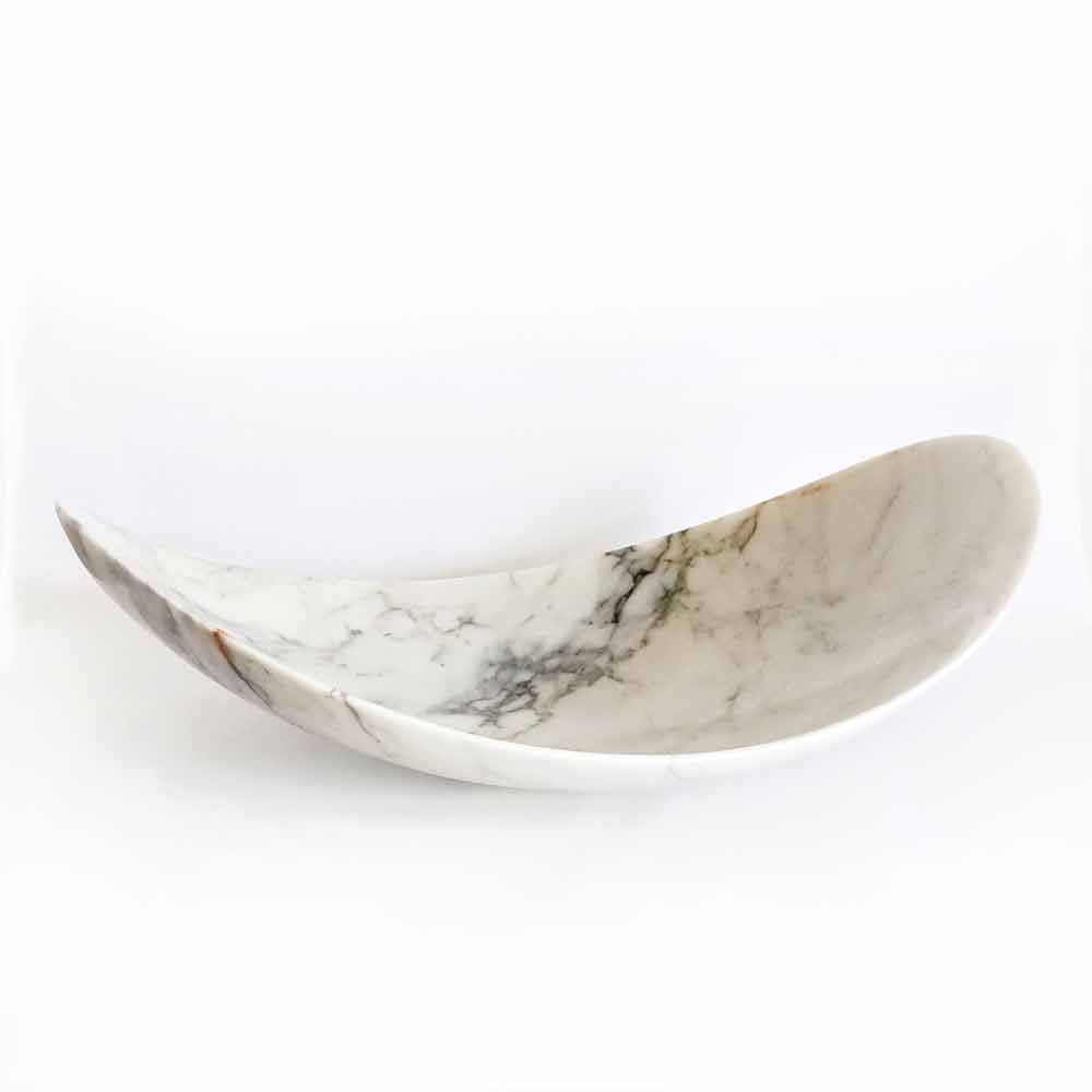 Centrotavola Design Moderno In Marmo Paonazzo Made In Italy