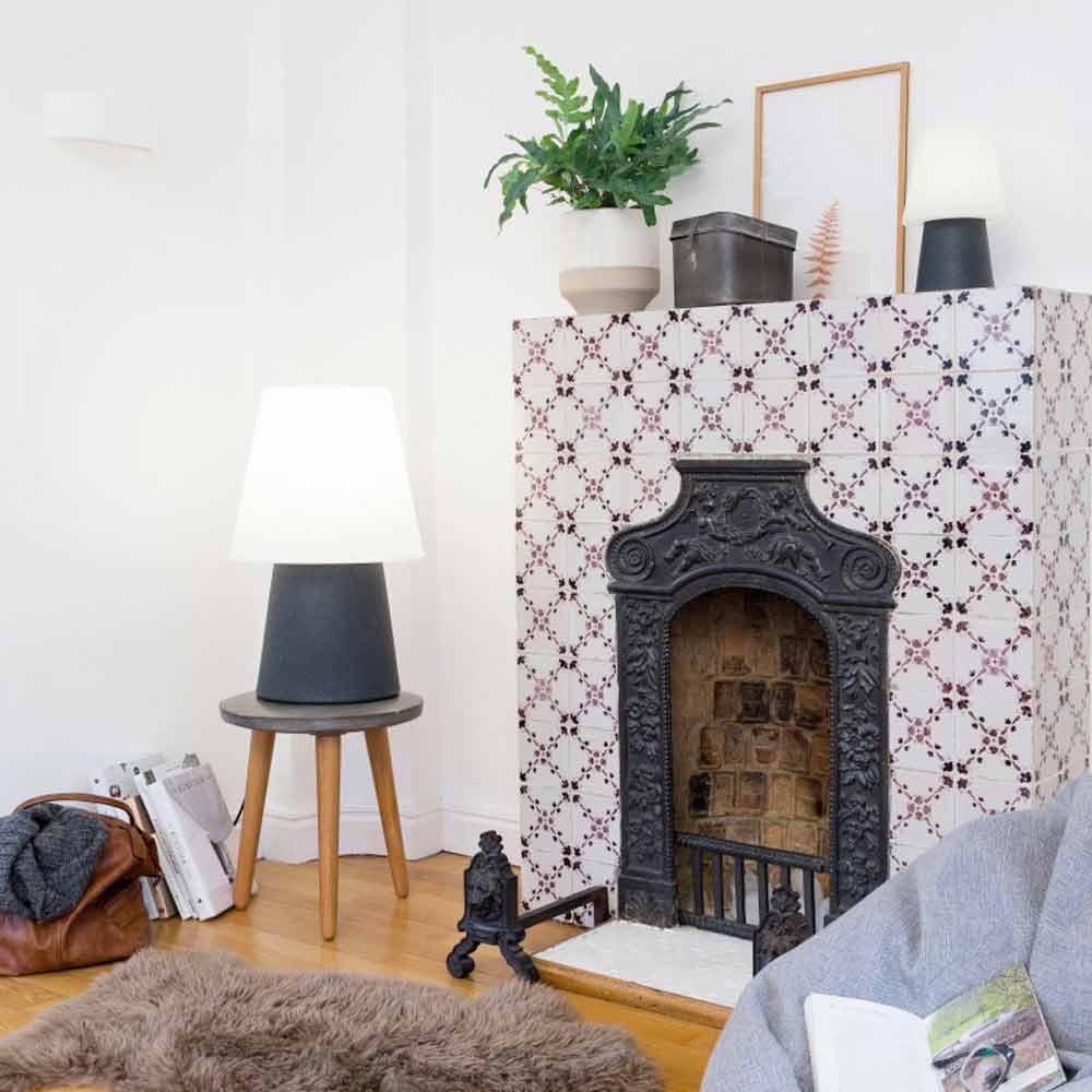 Lindby Lampada Da Terra Sonika In Metallo Grigio Con Paralume In Vetro Opalino: 175 Cm, E27, Per Soggiorno