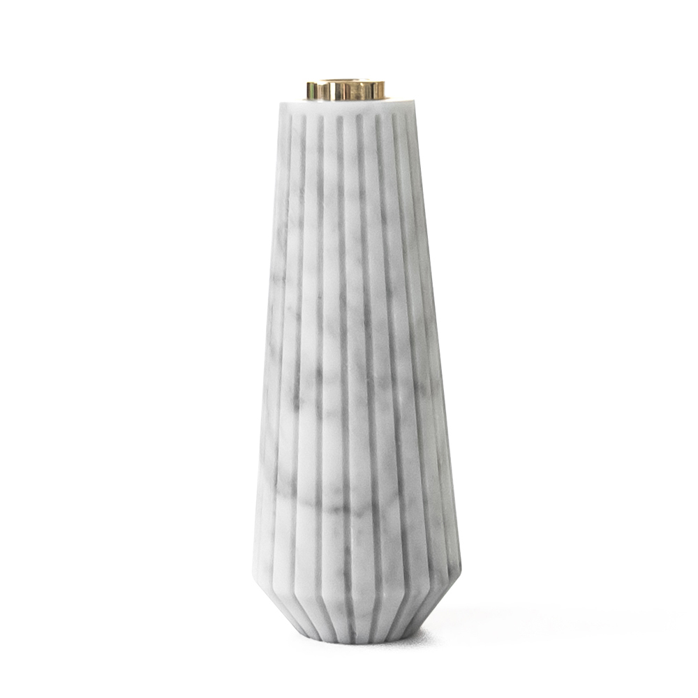 SPESHSTONES Portacandele In Marmo Naturale (Set Da 2): 8,9 Cm - Stile Oceanico Fatto A Mano