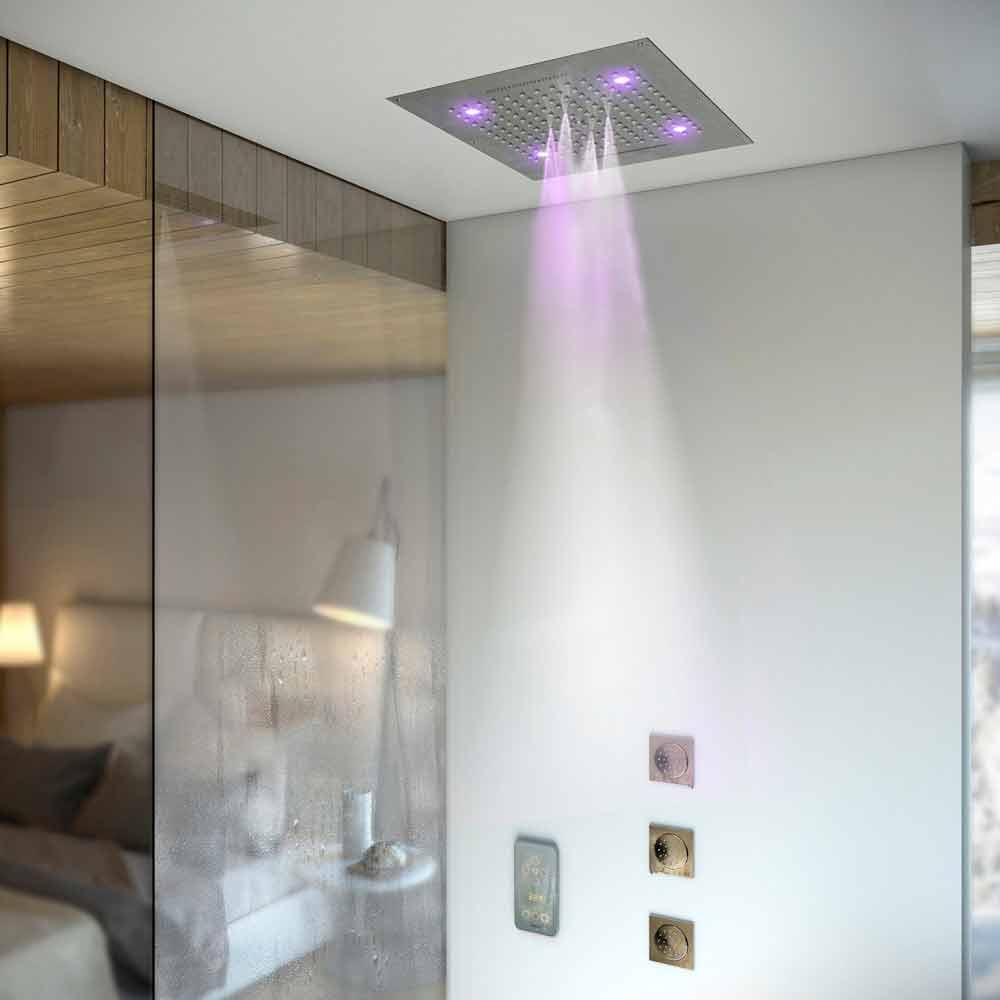Croydex Contour Maxi Soffione Doccia 4 Funzioni: Con Doccetta E Risparmio Idrico - Cromato, 125 Mm