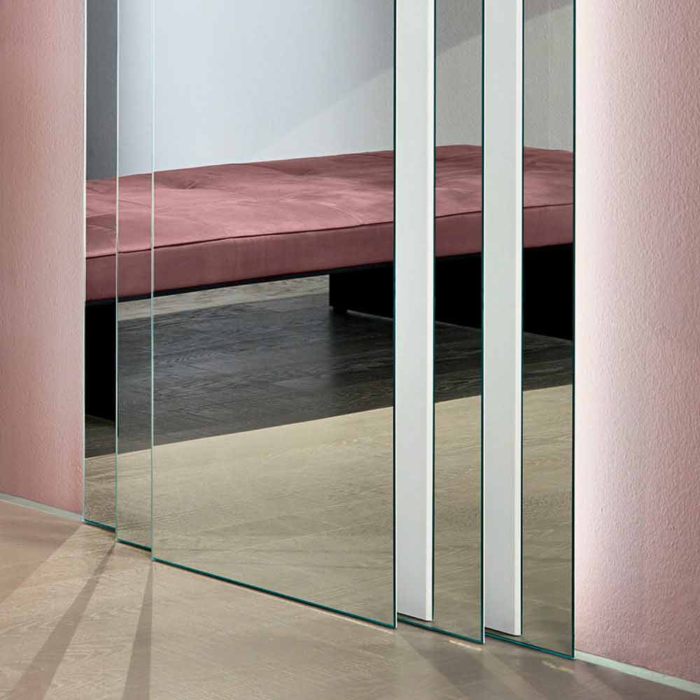 Specchio a Terra a Muro Rettangolare con Luce Led Design