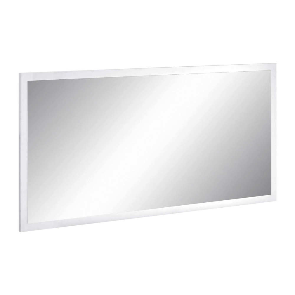 Specchio cornice trapuntata bianca 60x120 design moderno da parete - 7178