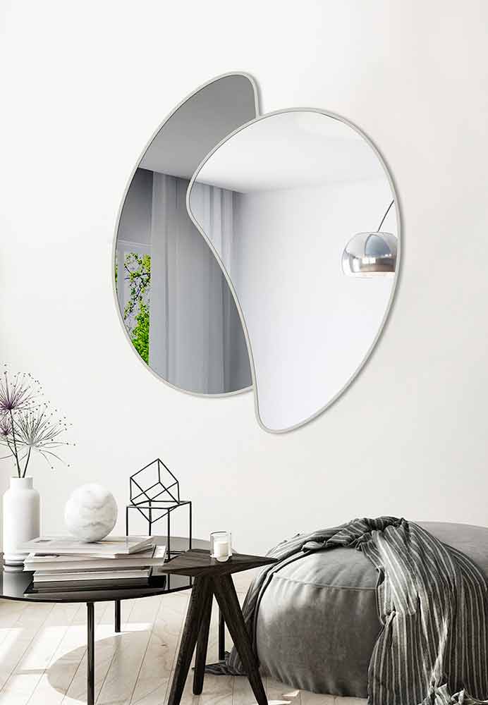 Specchio da Parete di Design Grande con Cornice Colorata Moderno - Mantra