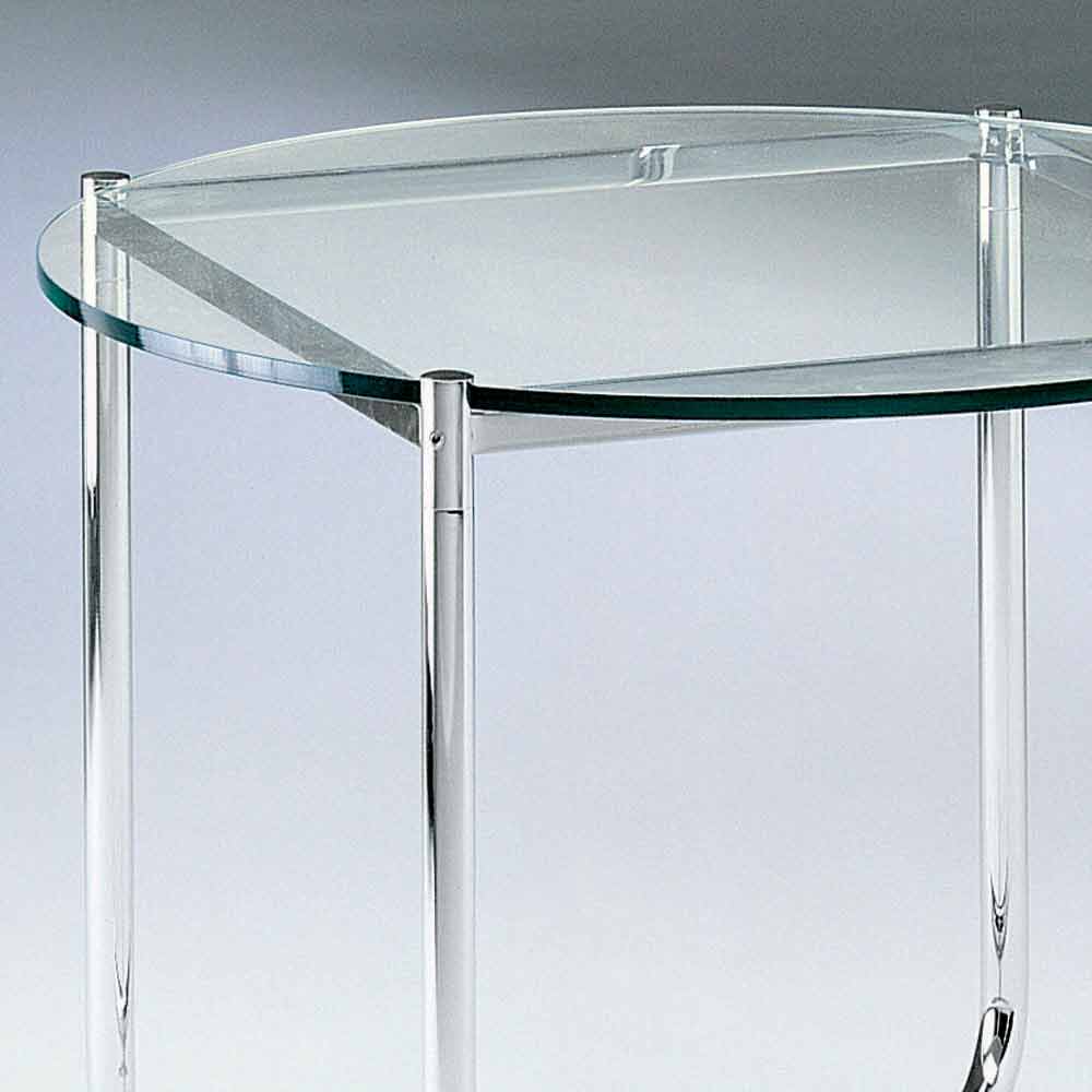 Tavolino Salotto con Piano in Vetro Effetto Specchio Made in Italy - Sedona