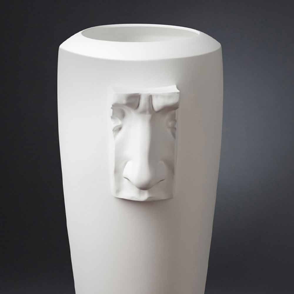 Vaso alto in ceramica bianco con design moderno – HomeAmma
