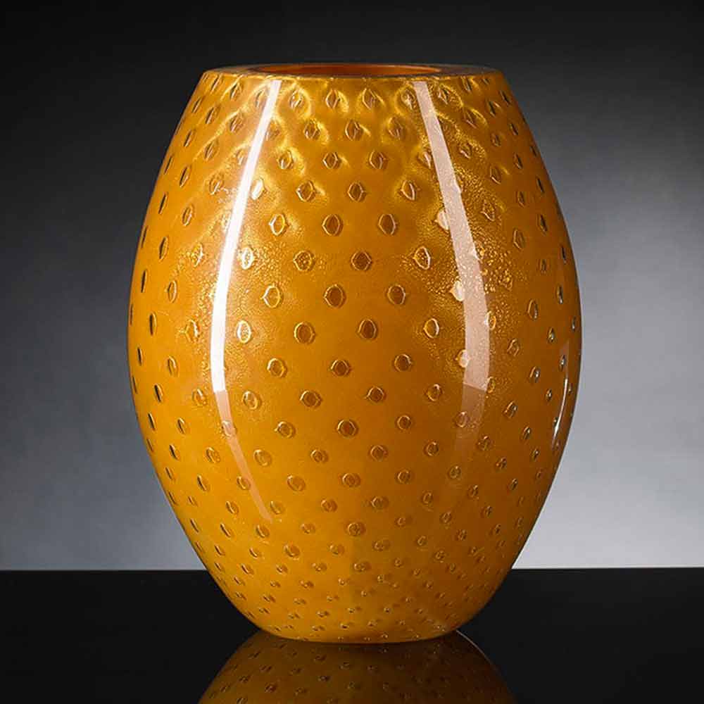 Vaso Decorativo in Vetro Soffiato di Murano Colorato Made in Italy -  Barletta