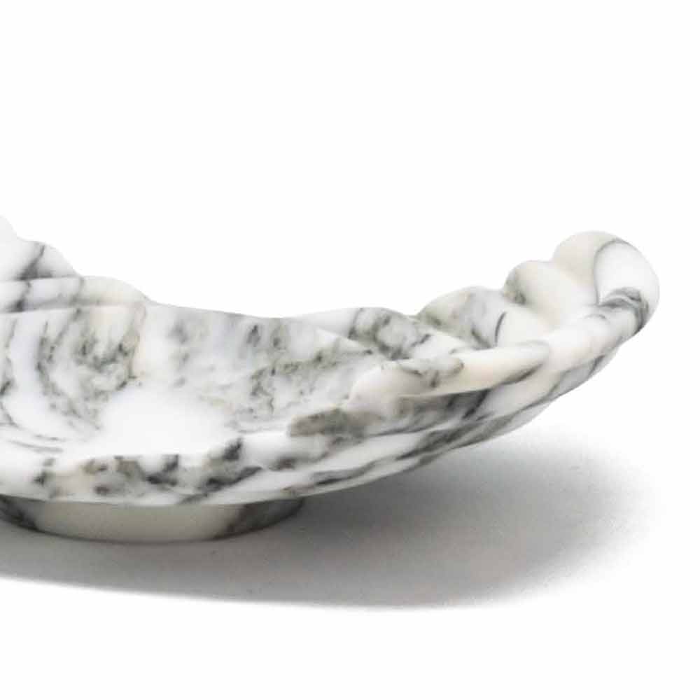 Vassoio In Marmo Naturale Bianco Carrara 30,5 Cm - Decorativo Multiuso Per Bagno, Cucina, Camera Da Letto, Portagioie O Profumi