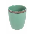 12 Bicchieri Acqua 320 ml in Gres e Contorno Dorato - Bibol Viadurini