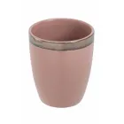 12 Bicchieri Acqua 320 ml in Gres e Contorno Dorato - Bibol Viadurini