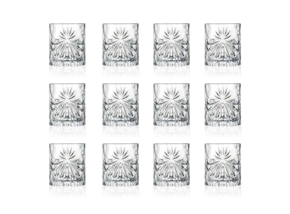 12 Bicchieri Double Old Fashioned Tumbler in Eco Cristallo di Design - Daniele