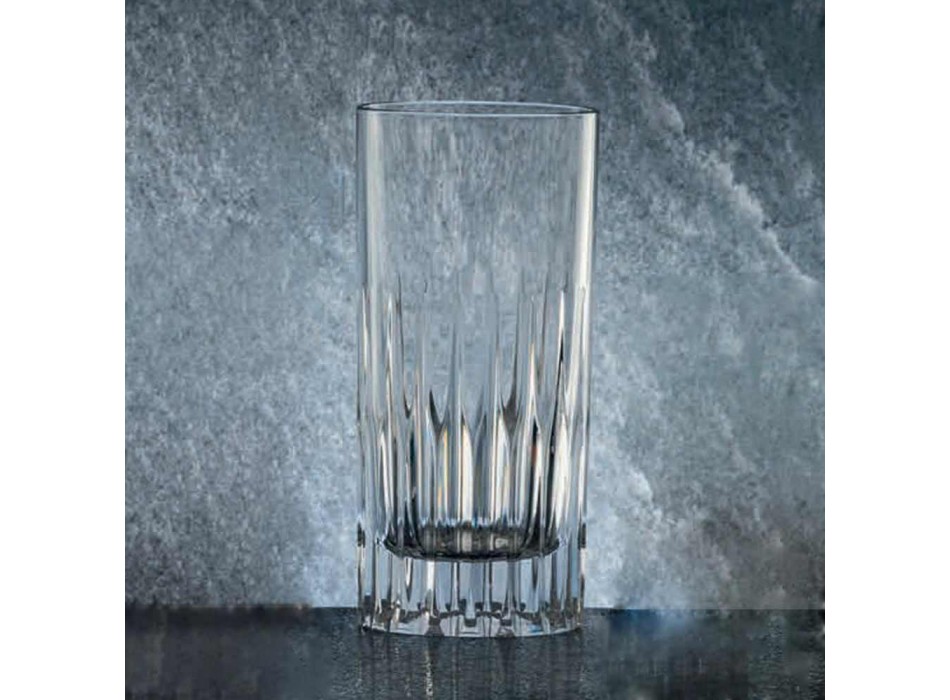 12 Bicchieri per Long Drink Tumbler Alti in Cristallo Ecologico - Voglia Viadurini
