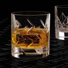 12 Bicchieri per Whisky o Acqua in Cristallo Eco con Decori Moderni - Aritmia Viadurini
