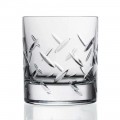 12 Bicchieri per Whisky o Acqua in Cristallo con Decori, Linea Lusso - Aritmia