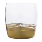 12 Bicchieri Tumbler Bassi per Acqua con Foglia Oro Platino o Bronzo - Soffio Viadurini