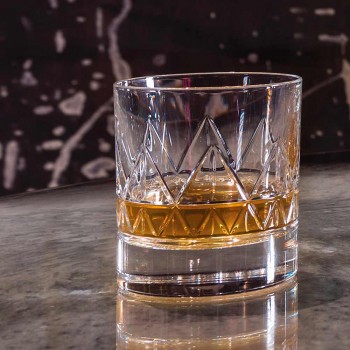 12 Bicchieri Whisky o Acqua Design Moderno di Lusso in Cristallo - Aritmia