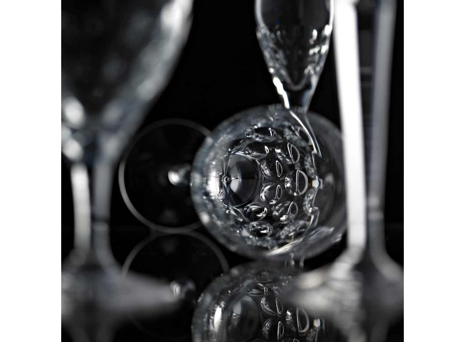 12 Calici da Birra in Cristallo Ecologico Decorato Design di Lusso - Titanioball Viadurini