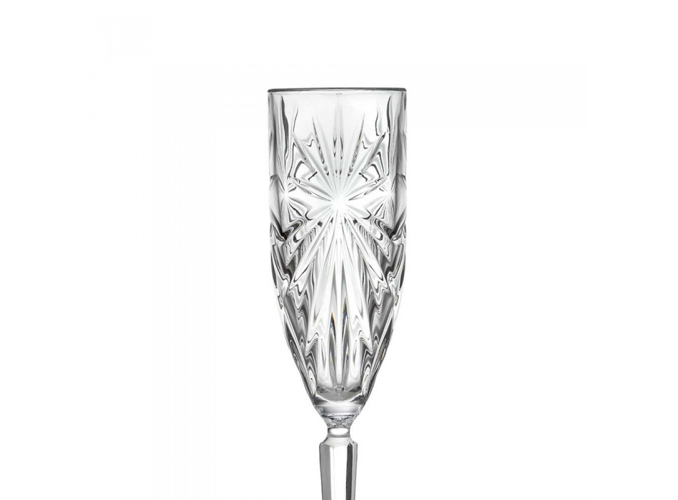 12 Calici Flute Bicchiere per Champagne o Prosecco in Cristallo Eco - Daniele Viadurini