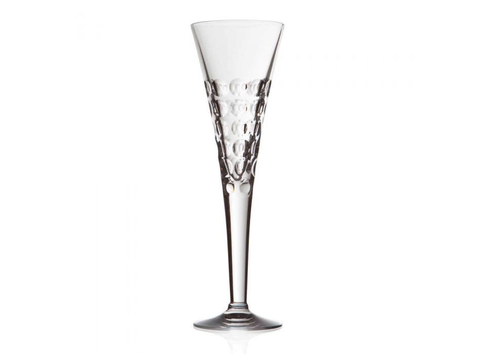 12 Calici per Vino Bicchieri Fluter per Bollicine in Cristallo - Titanioball