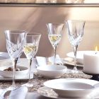 12 Calici Vino Bianco Design di Lusso in Eco Cristallo Decorato a Mano - Avvento Viadurini