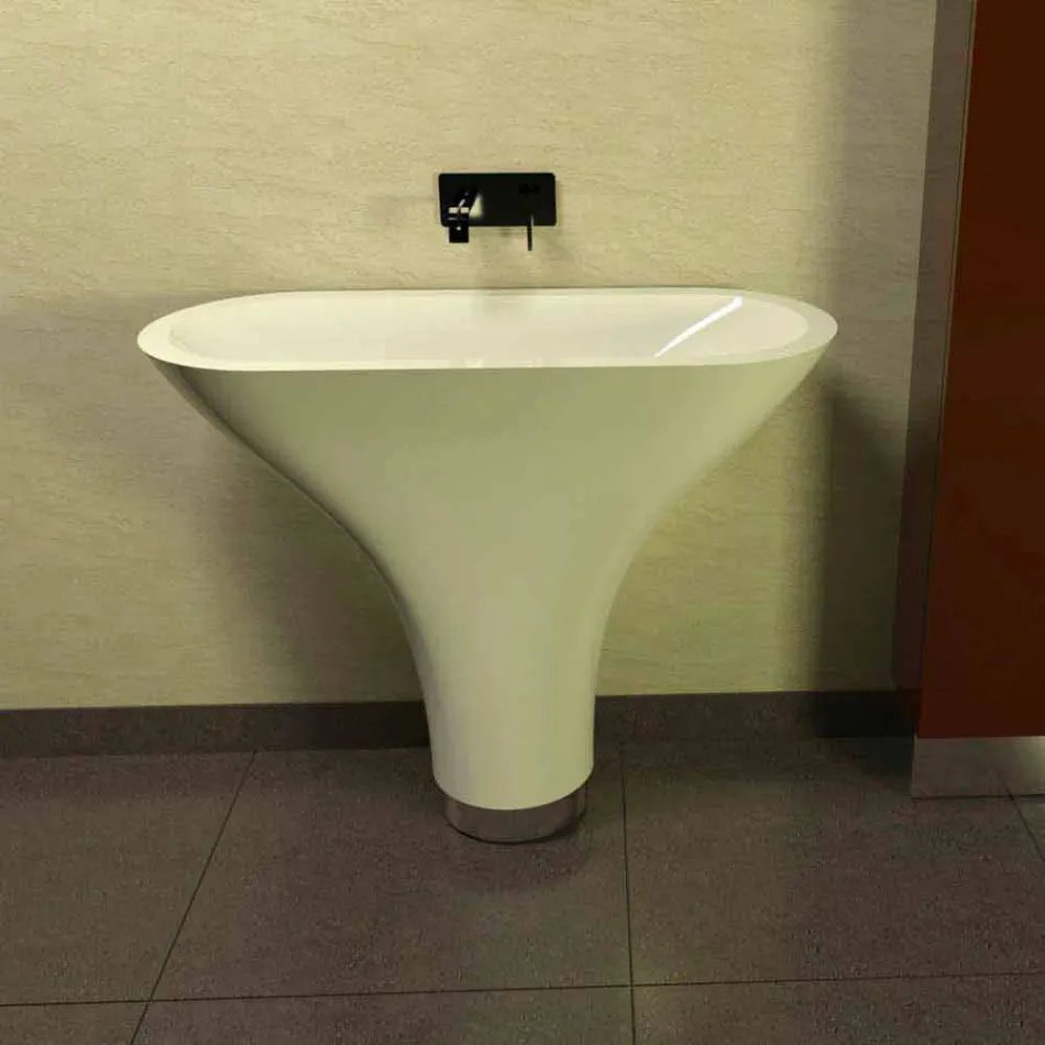 Lavabo Bagno Design Flounder Made in Italy Viadurini