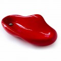 Lavabo dal design moderno rosso Scad, made in Italy