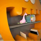 Libreria Moderna Hardy Made in Italy Viadurini