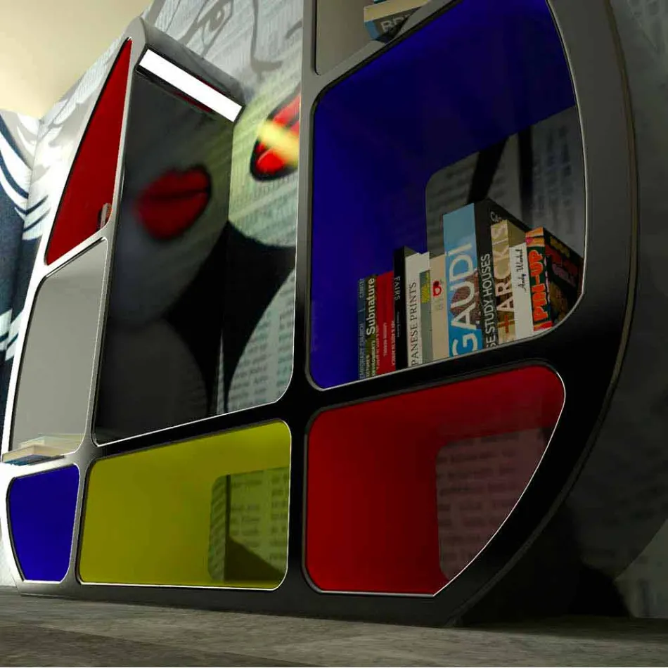 Libreria Moderna Shelley Made in Italy Viadurini