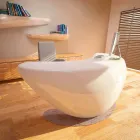 Scrivania Moderna Ufficio Boomerang Made in Italy Viadurini