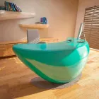 Scrivania Moderna Ufficio Boomerang Made in Italy Viadurini