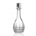 2 Bottiglie per Vino, Design Rotondo, in Cristallo Decorato Linea Lusso - Fiucco