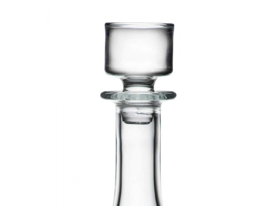 2 Bottiglie da Vino e Tappo di Eco Cristallo Decorato a Mano di Lusso - Ciclone