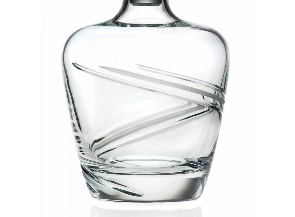 2 Bottiglie da Whisky in Cristallo Ecologico Italiano Artigianale - Ciclone Viadurini