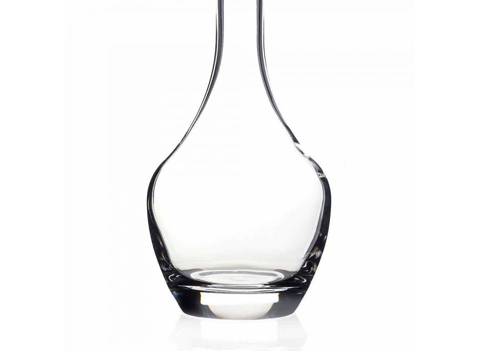 2 Bottiglie per Vini in Cristallo Ecologico Design Minimale Italiano - Lisciato