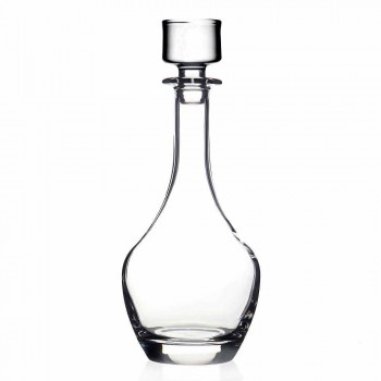 2 Bottiglie per Vini in Cristallo Ecologico Design Minimale Italiano - Lisciato