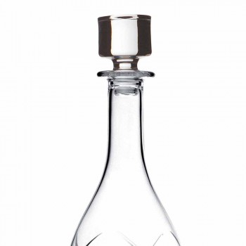 2 Bottiglie per Vino con Tappo dal Design Rotondo in Eco Cristallo - Montecristo