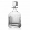 2 Bottiglie per Whisky in Cristallo di Design Vintage, Linea Lusso - Tattile