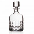 2 Bottiglie da Whisky in Cristallo Decorato con Tappo, Linea Lusso - Titanioball