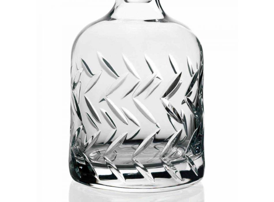 2 Bottiglie Whisky in Cristallo Ecologico con Tappo Decori Vintage - Aritmia