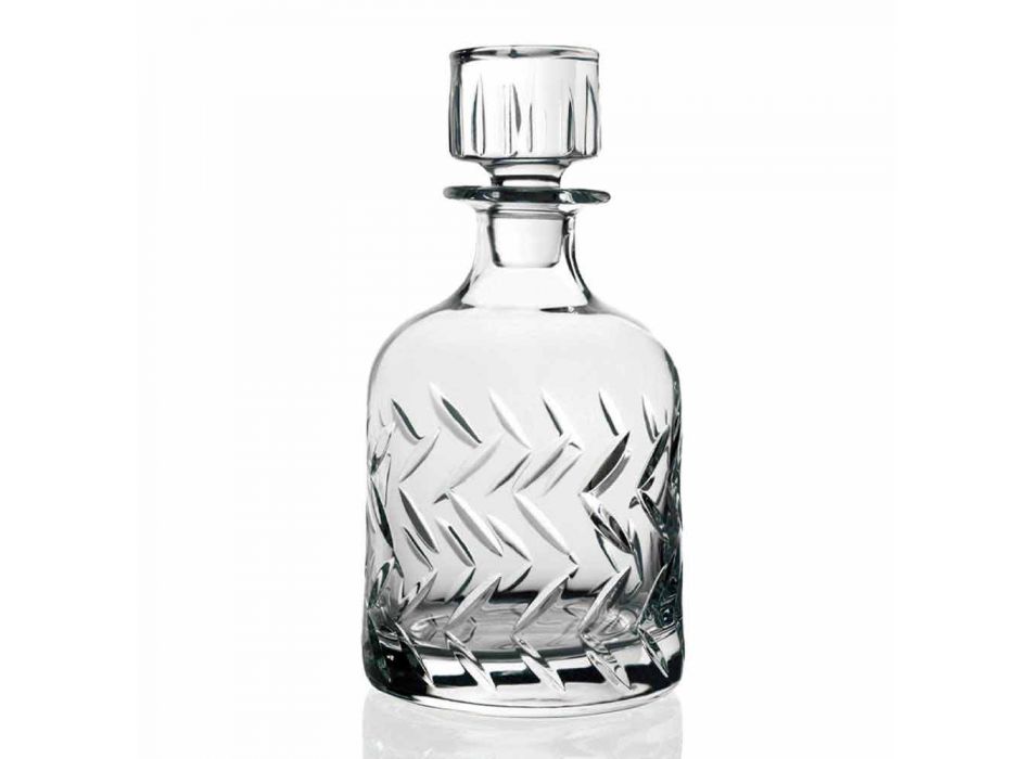 2 Bottiglie Whisky in Cristallo Ecologico con Tappo Decori Vintage - Aritmia