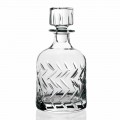 2 Bottiglie Whisky in Cristallo Ecologico, Decori Vintage Linea Lusso - Aritmia