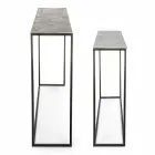2 Consolle in Acciaio Stile Industriale Design Moderno Homemotion - Sesamo Viadurini