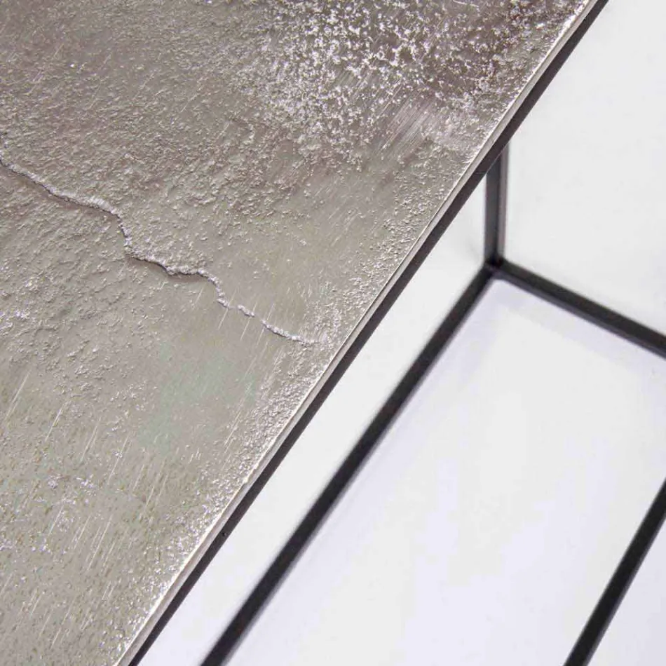 2 Consolle in Acciaio Stile Industriale Design Moderno Homemotion - Sesamo Viadurini