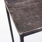 2 Consolle in Acciaio Stile Industriale Design Moderno Homemotion - Sesamo Viadurini