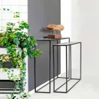 2 Consolle in Acciaio Stile Industriale Design Moderno Homemotion - Sesamo Viadurini