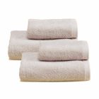 2 Coppie di Asciugamani da Bagno Servizio Colorato in Spguna di Cotone - Vuitton Viadurini