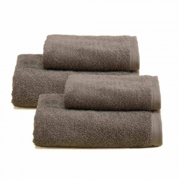 2 Coppie di Asciugamani da Bagno Servizio Colorato in Spguna di Cotone - Vuitton