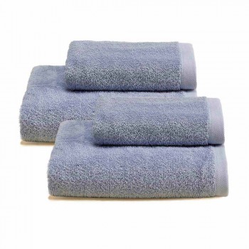 2 Coppie di Asciugamani da Bagno Servizio Colorato in Spguna di Cotone - Vuitton