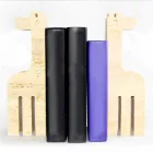 2 Fermalibri in Marmo Travertino a Forma di Giraffa Made in Italy - Morra Viadurini