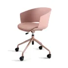 2 Poltroncine Girevoli 180° con Seduta in Polipropilene Imbottita in Tessuto - Renza Viadurini